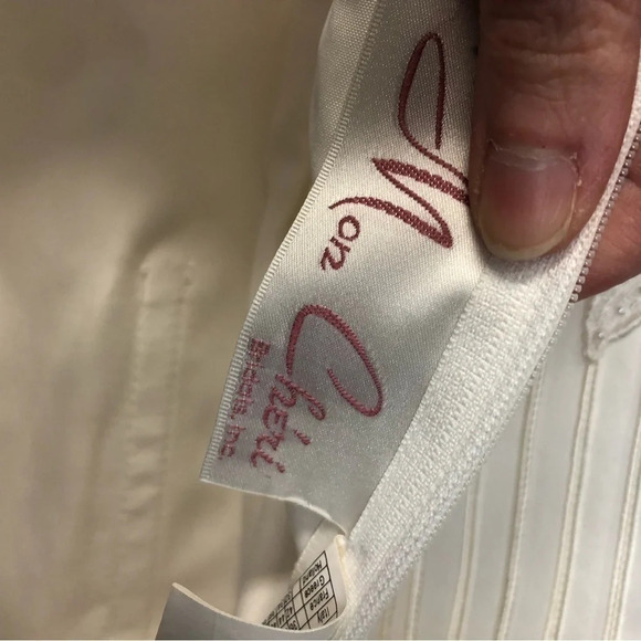 Mon Cheri wedding dress floral beading cream women’s size 10 fairy like new - Picture 7 of 16